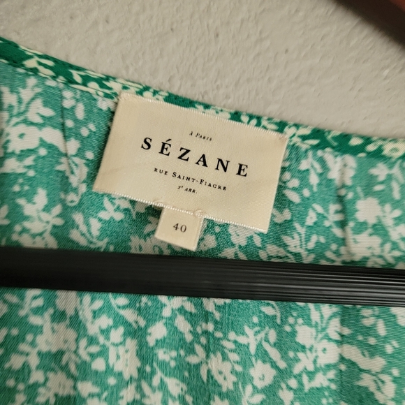 Sezane Vic Dress in Garden Green size 40 - Picture 7 of 10